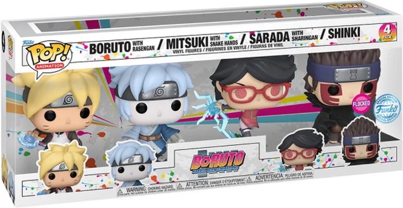 Pop - 4-Pack - Boruto Naruto Next Generation - Flocked Special Edition by Funko in Multicolour – product photo