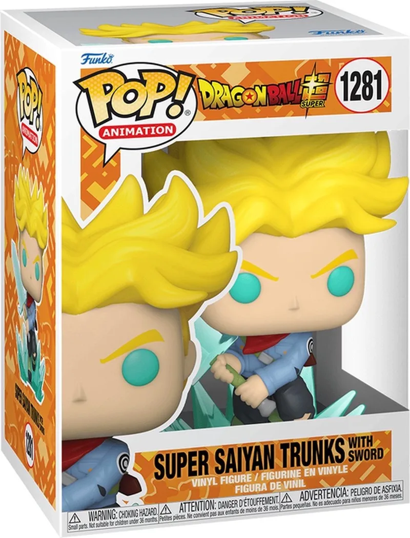 Pop Animation: Dragon Ball Super - Super Saiyan Trunks with Sword Funko Pop #1281 by Funko in Multicolour – product photo