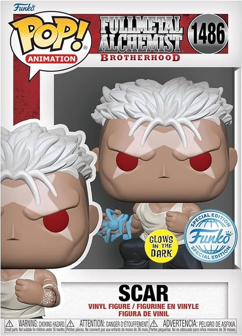Pop Animation: Fullmetal Alchemist: Brotherhood - Scar (Glow in the Dark) Funko Pop #1486 van Funko in Meerkleurig – productfoto