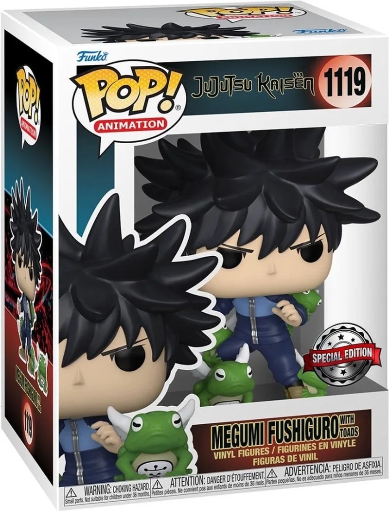 Pop Animation: Jujutsu Kaisen - Megumi Fushiguro With Toads Funko Pop #1119 van Funko in Meerkleurig – productfoto