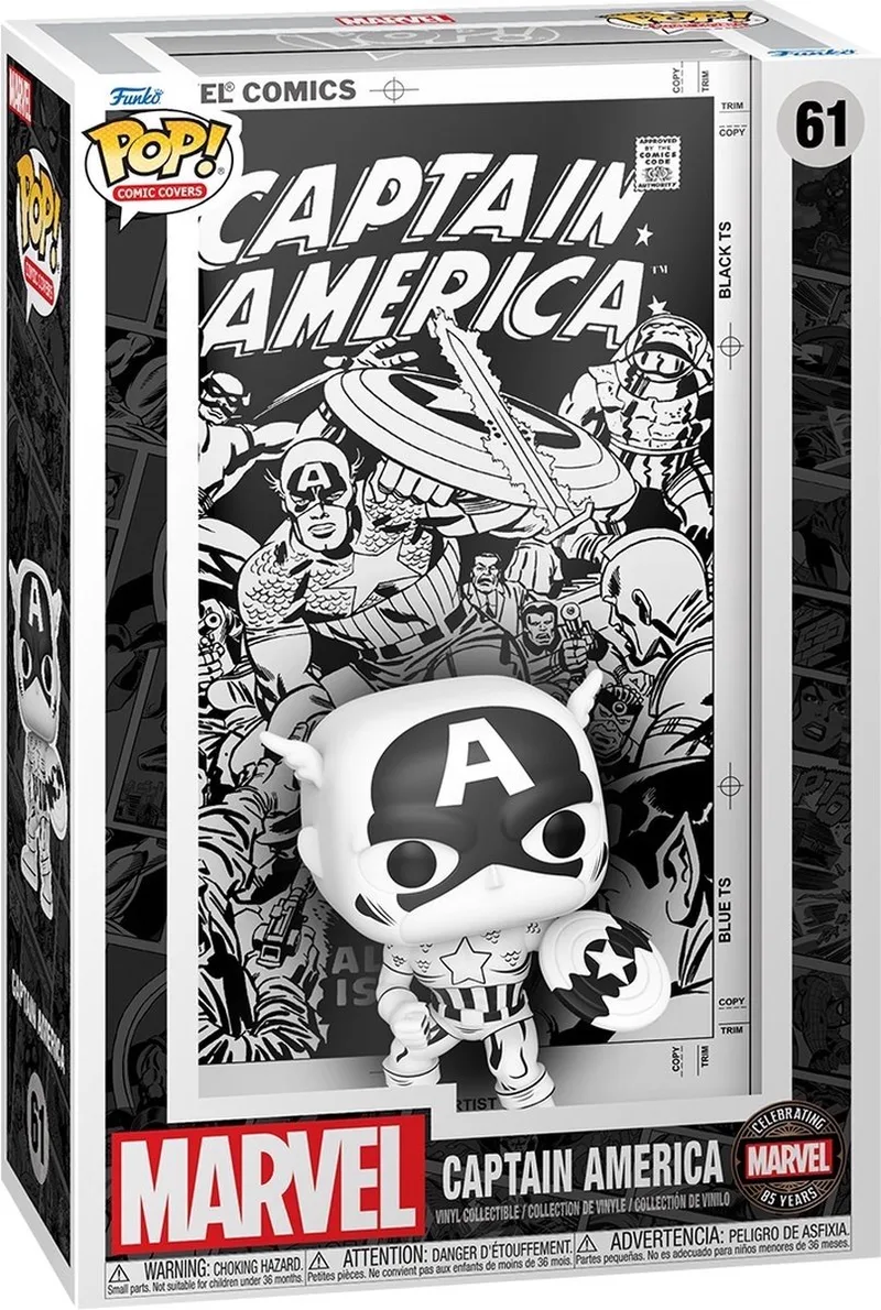 Pop Comic Cover: Marvel 85th Anniversary - Captain America Funko Pop #61 van Funko in Meerkleurig – productfoto