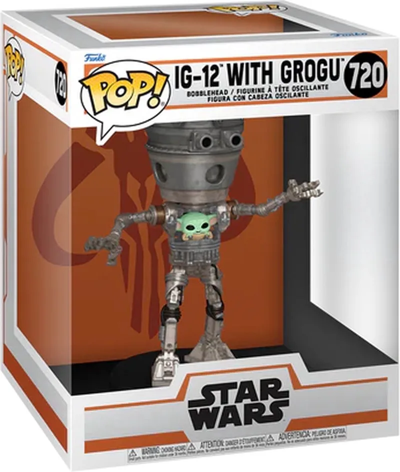 Pop Deluxe: Star Wars: The Mandalorian - IG-12 With Grogu Funko Pop #720 van Funko in Meerkleurig – productfoto