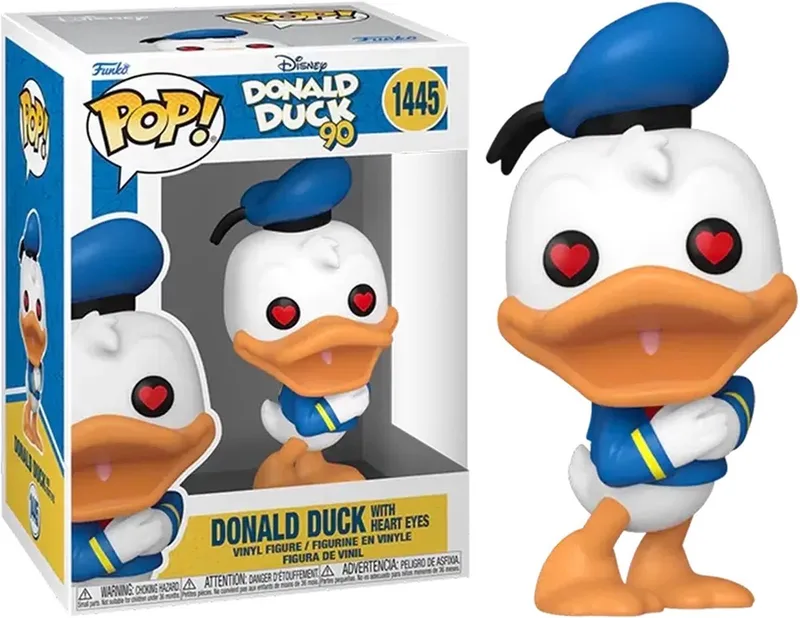 Pop Disney: Donald Duck 90th Anniversary - Donald Duck with Heart Eyes Funko Pop #1445 van Funko in Meerkleurig – productfoto