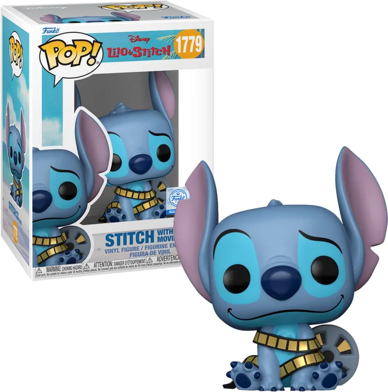 POP DISNEY: L&S- STITCH W/MOVIE REEL van Funko in Meerkleurig – productfoto 1 van 2