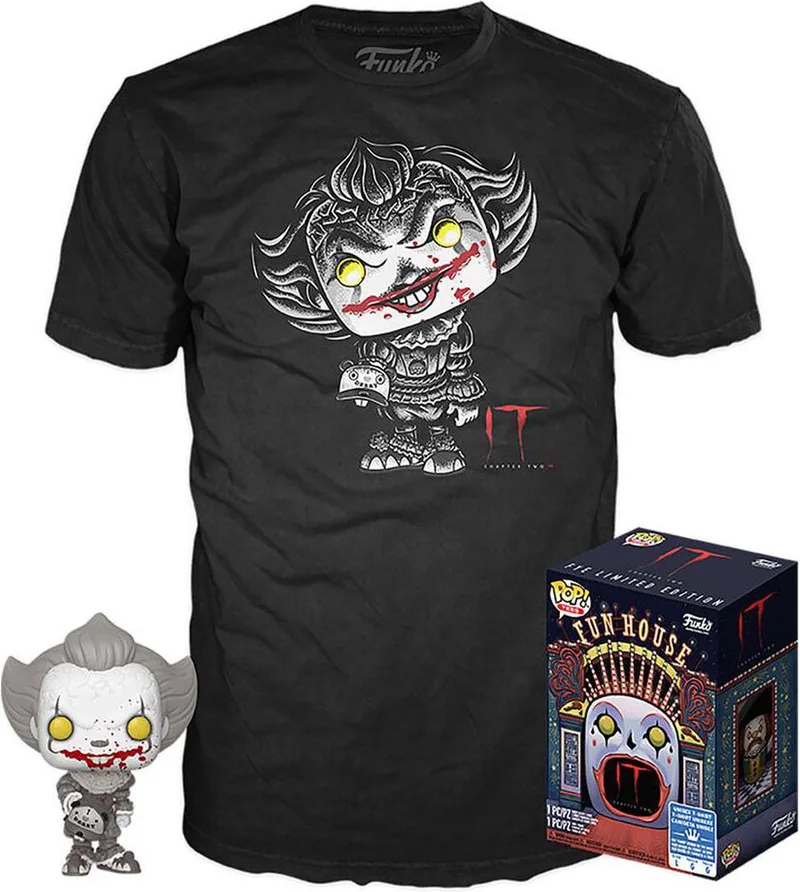 Pop! IT Chapter 2: Set Figure and Tee - Pennywise Exclusive Maat M FUNKO by Funko in Multicolour – product photo