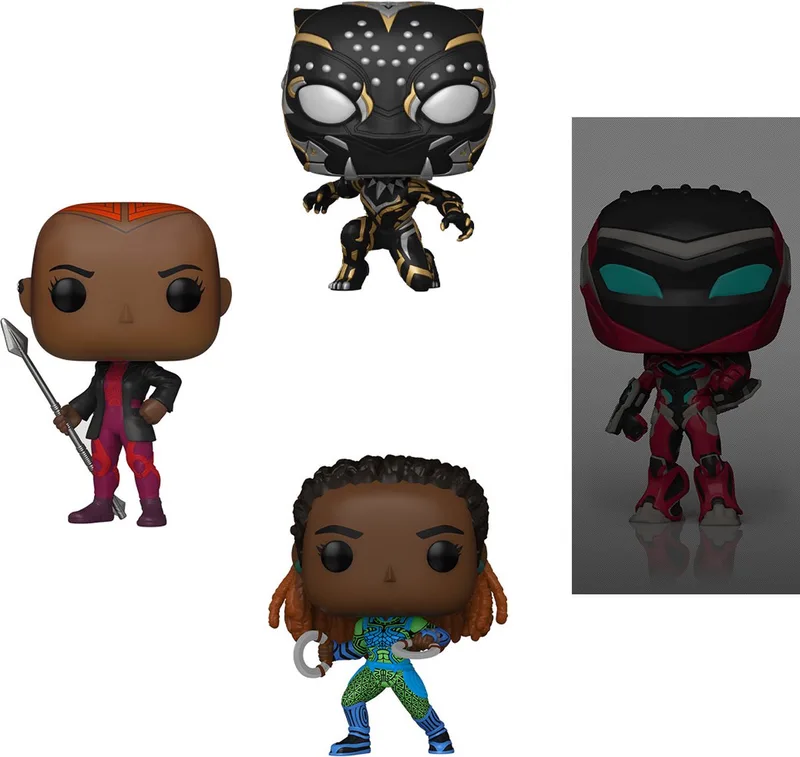 Pop Marvel: Black Panther - Wakanda Forever 4-Pack (Glow in the Dark) by Funko in Multicolour – product photo