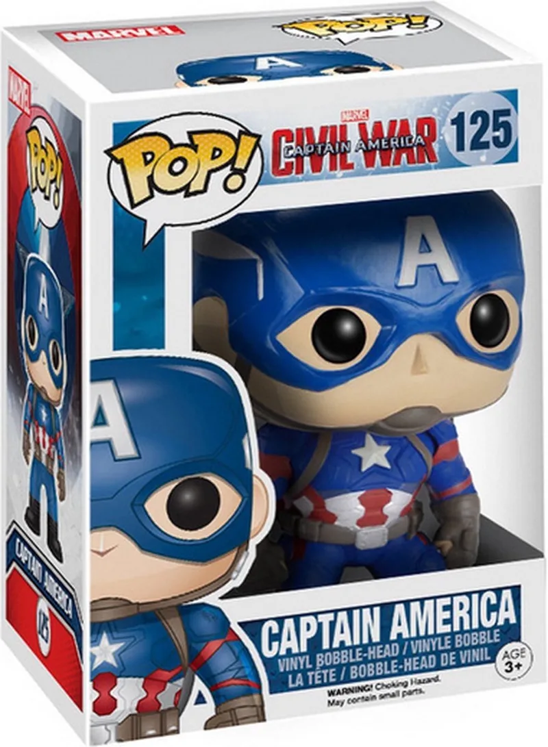 Pop Marvel: Captain America: Civil War - Captain America Funko Pop #125 by Funko in Multicolour – product photo