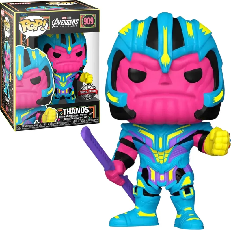 POP! Marvel Thanos BlackLight Blue Suit 909 Marvel Avengers Exclusive by Funko in Multicolour – product photo