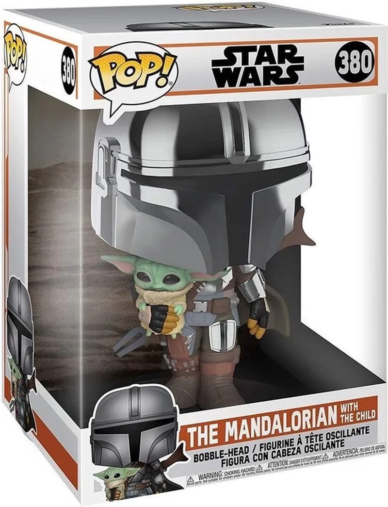 Pop Star Wars: Jumbo Mandalorian with the Child Funko Pop #380 by Funko in Multicolour – product photo