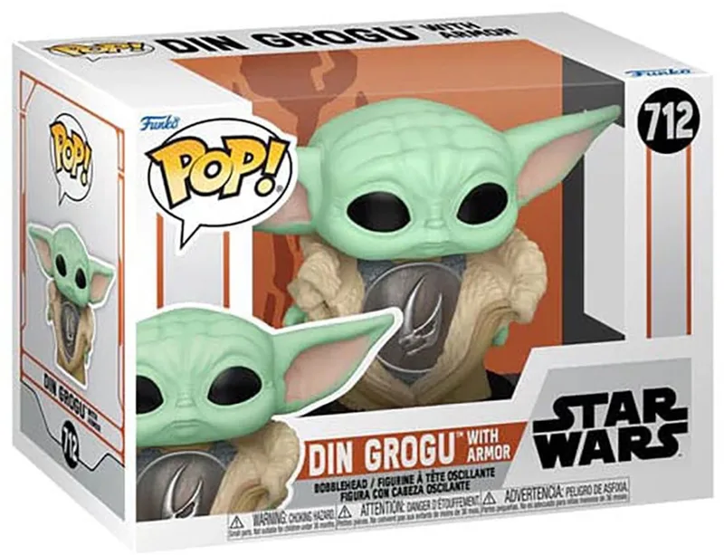 Pop Star Wars: Mandalorian - Din Grogu with Armor Funko Pop #712 by Funko in Multicolour – product photo