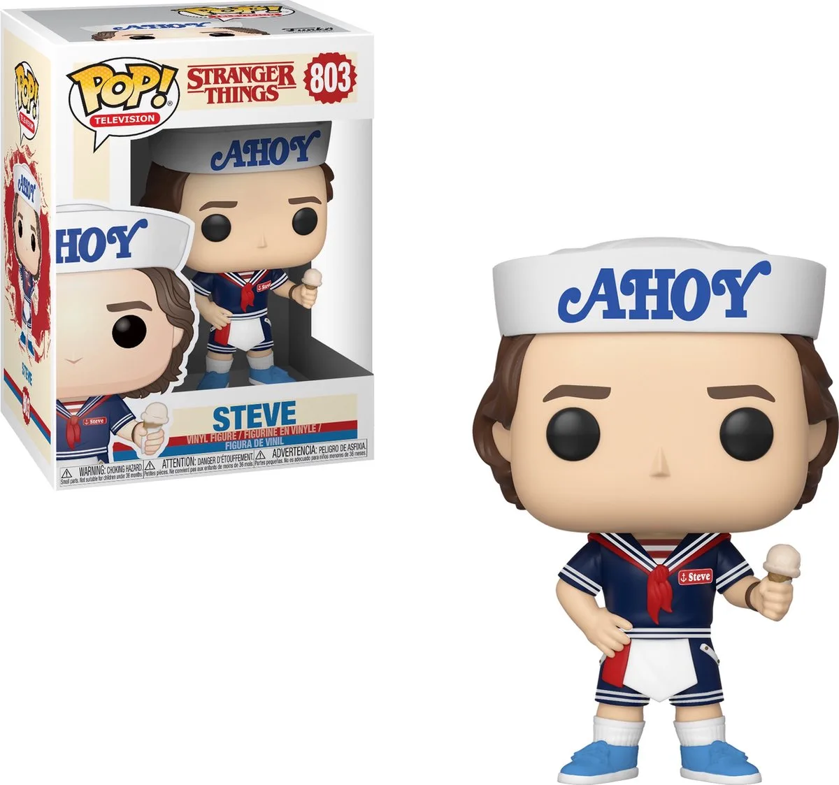 Pop Stranger Things Steve with Hat and Ice Cream Vinyl Figure von Funko in Mehrfarbig – Produktfoto