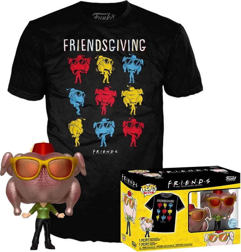 Pop Tees: Friends - Monica Geller with Turkey (Metallic) Funko Pop #706 (maat XL) van Funko in Meerkleurig – productfoto