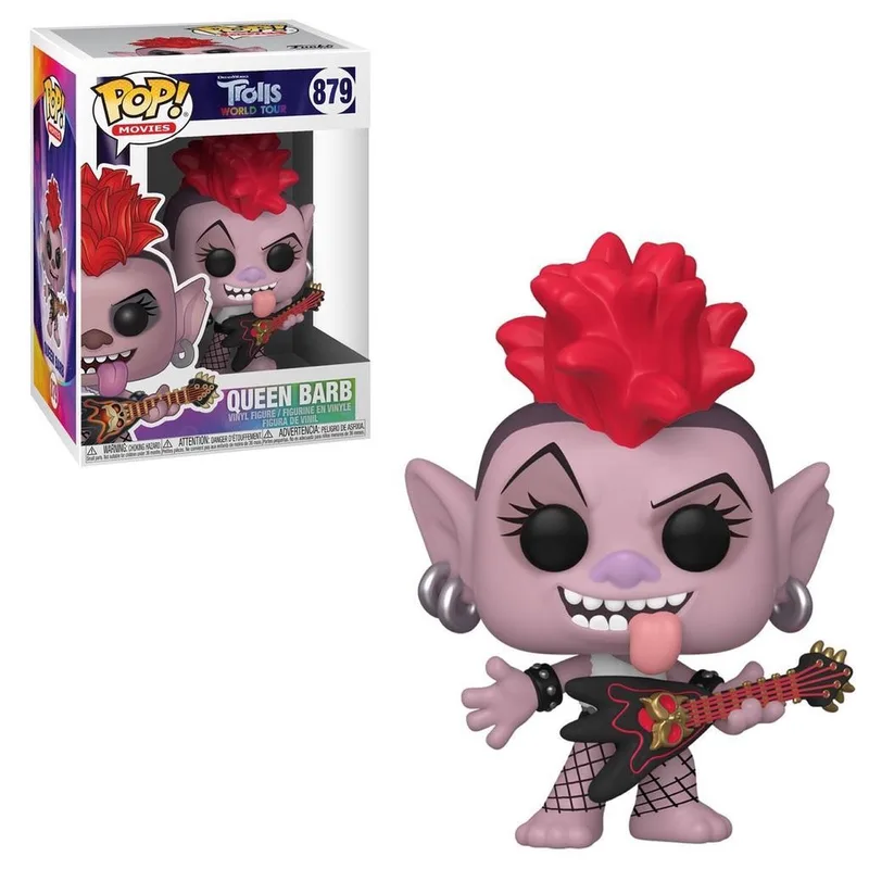 Pop Trolls World Tour Queen Barb Vinyl Figure de Funko en Violet – photo produit