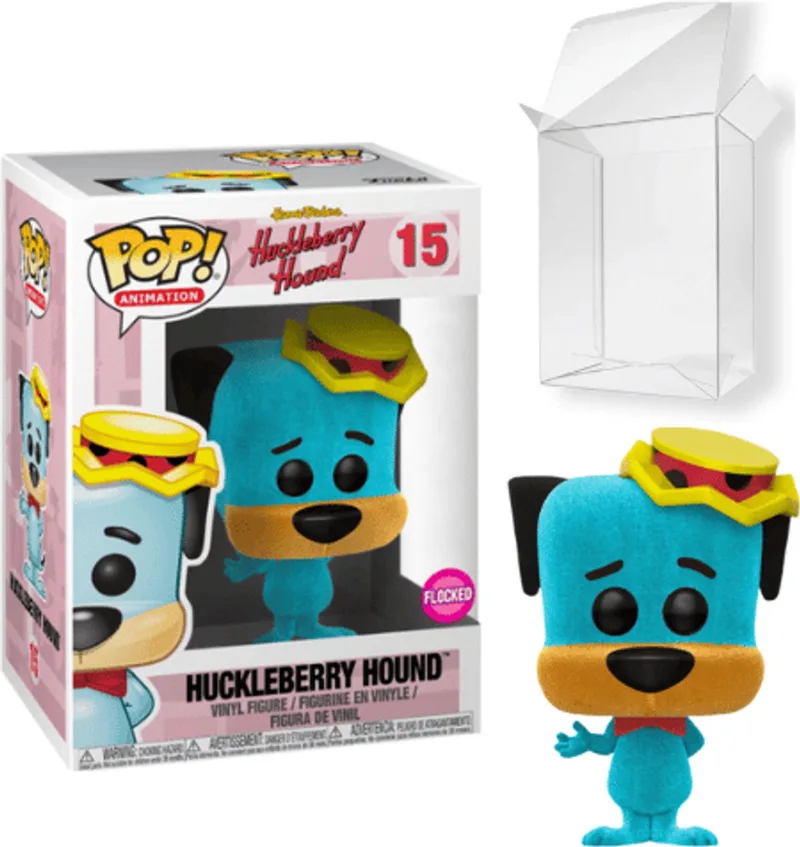 POP! VINYL HANNA BARBERA HUCKLEBERRY HOUND FLOCKED van Funko in Blauw – productfoto