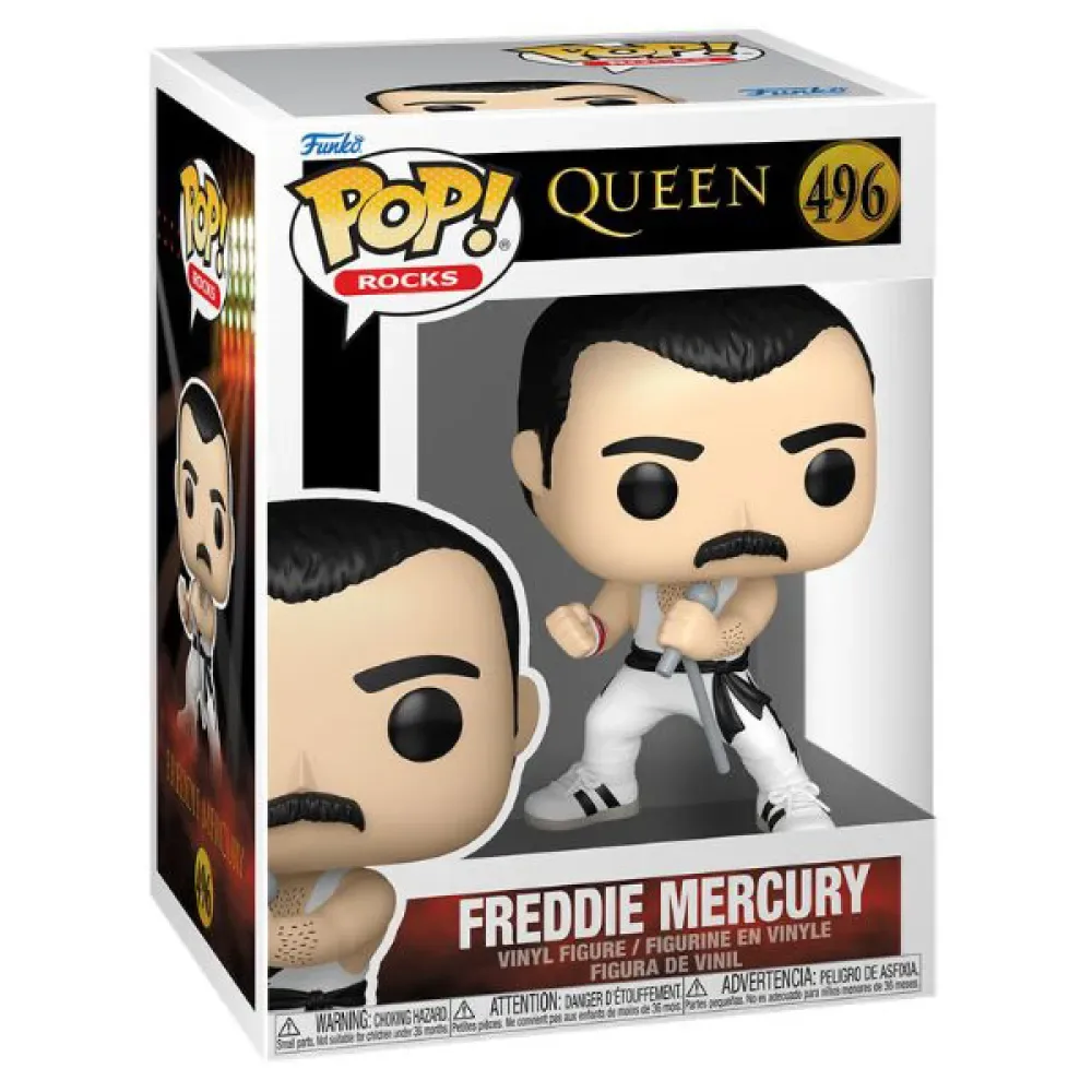 Queen-pop Freddy Mercury White Singlet Figuur von Funko – Produktfoto