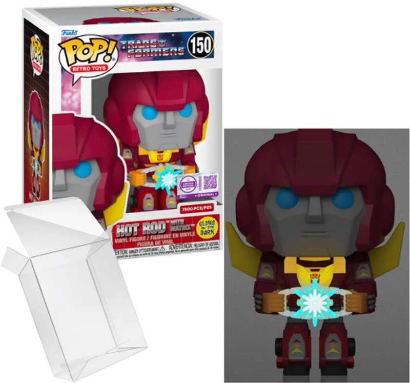 Retro Toys: Transformers - Hot Rod with Matrix #150 Elite Exclusive (7500 PCS Limited) van Funko in Rood – productfoto