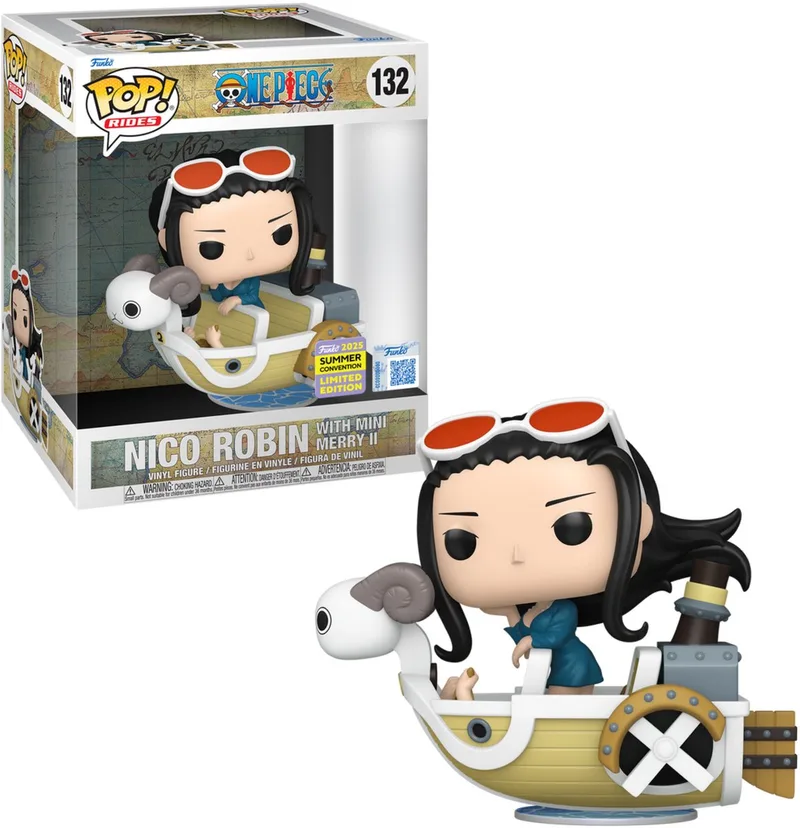 Rides: One Piece - Nico Robin with Mini Merry II #132 (2025 Summer Convention Exclusive) van Funko in Meerkleurig – productfoto