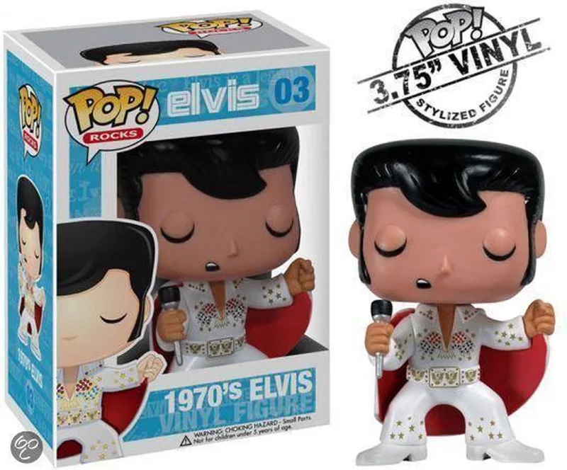 Rocks - 1970's Elvis 03 RARE VAULTED Funko Pop! 2011 Release by Funko in White – product photo