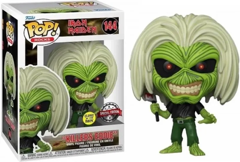 Rocks : Iron Maiden - Killers Eddie #144 Glows in the Dark Exclusive van Funko in Meerkleurig – productfoto