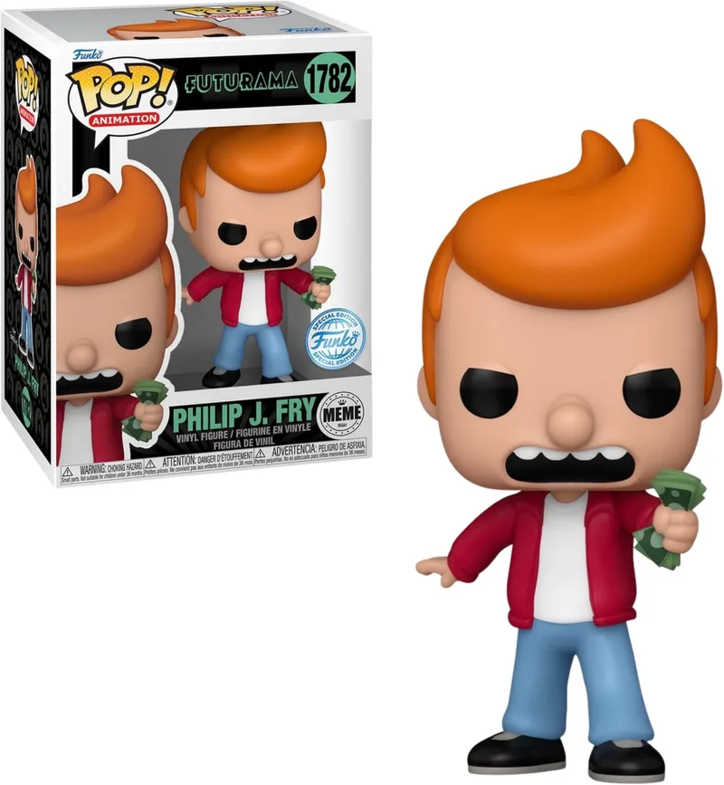 [SALE] Funko Pop! Animation: Futurama - Philip J. Fry (Take my Money) MEME #1782 Entertainment Earth Exclusive by Funko in Multicolour – product photo