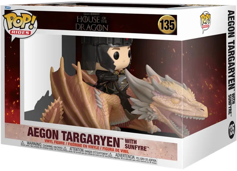 [SALE] Funko Pop! Television: House of the Dragon - Aegon Targaryen with Sunfyre #135 Ride by Funko in Multicolour – product photo