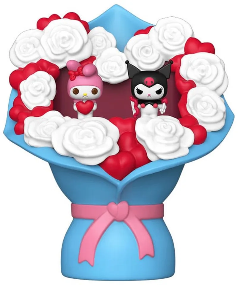 Sanrio Bitty POP! Bouquet Vinyl Figure 2-Pack My Melody & Kuromi (Valentine) 4 cm POP! Figuur - 2cm by Funko in Multicolour – product photo
