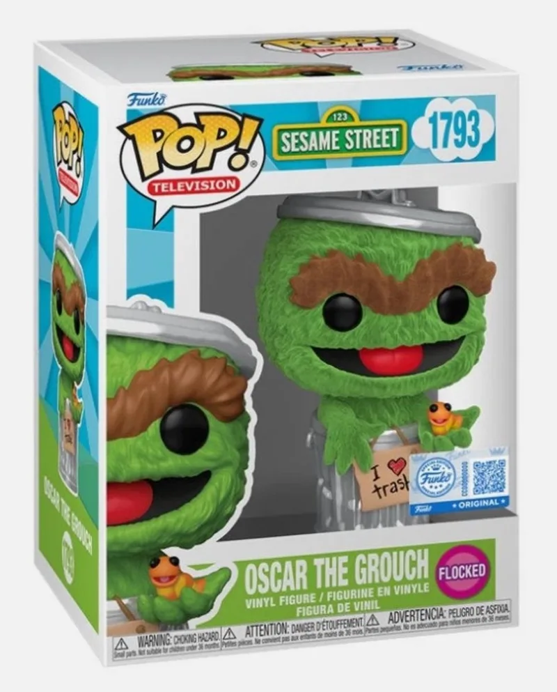 SESAME STREET: OSCAR the GROUCH Funko Special Edition FLOCKED #1793 by Funko – product photo