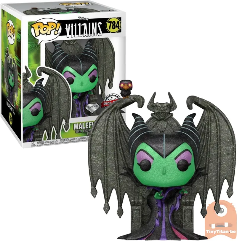 Sleeping Beauty - POP! Deluxe Villains Maleficent On Throne (DGLT) 9 cm Verzamelfiguur van Funko in Multicolours – productfoto