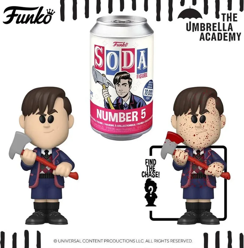 Soda Pop! Umbrella academy Number 5 (Five) - Met kans op Chase ! van Funko in Meerkleurig – productfoto