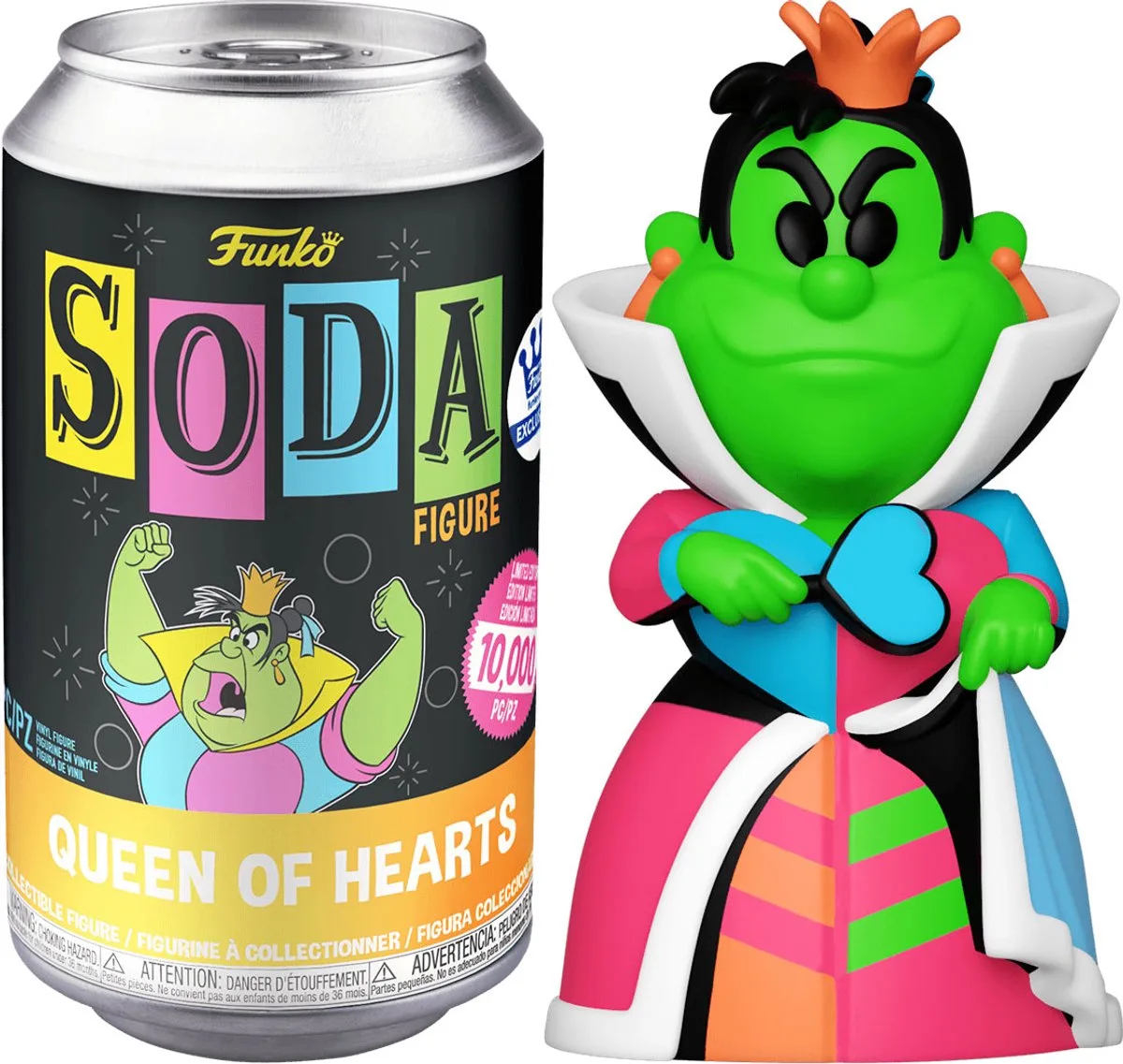 SODA Queen Of Hearts(Black Light) Alice IN Wonderland Vinyl Soda 1/4200 EXCLUSIVE! von Funko in Black Light – Produktfoto
