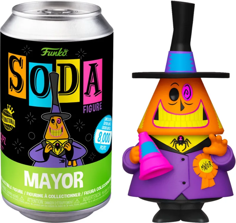Soda: The Nightmare Before Christmas - Mayor (Blacklight) (kans op speciale Chase editie) van Funko in Meerkleurig – productfoto