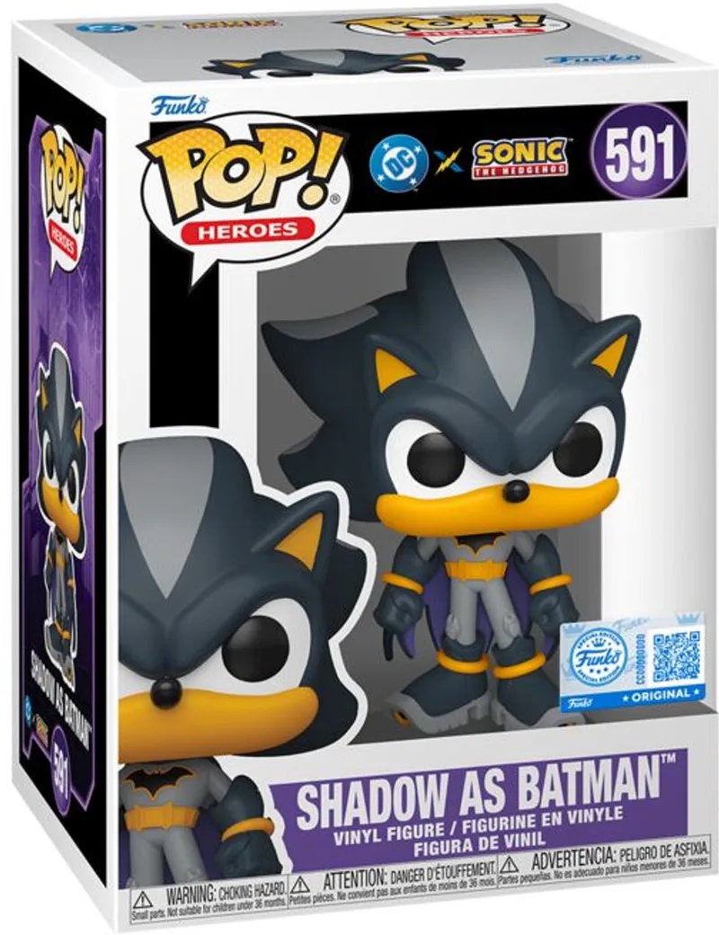 Sonic The Hedgehog Sonic x Justice League - Shadow as Batman vinylfiguur 591 Unisex Funko Pop! - Neutraal van Funko in Standard – productfoto