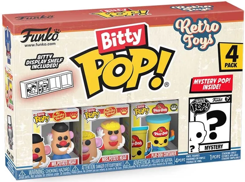 speelfiguur Bitty Pop Retro Toys Mr. Potato Head 4-pack collectie. by Funko in Multicolour – product photo