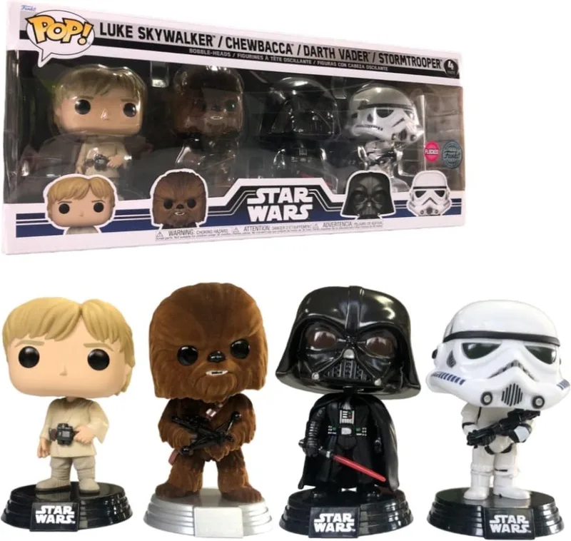 Star Wars 4-Pack: New Classics Flocked Exclusive van Funko in Meerkleurig – productfoto