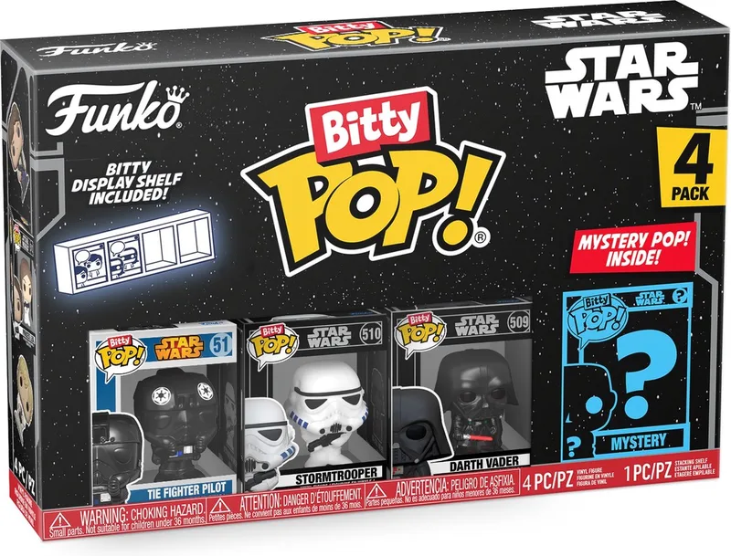 Star Wars - Bitty POP! 4-Pack Darth Vader 2,5 cm Verzamelfiguur van Funko in Multicolours – productfoto