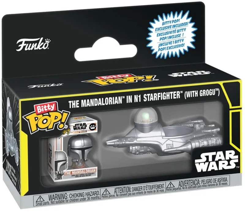 Star Wars Bitty POP! Ride Vinyl Figure N1 w/Mando 2,5 cm POP! Figuur - 2cm by Funko in Multicolour – product photo