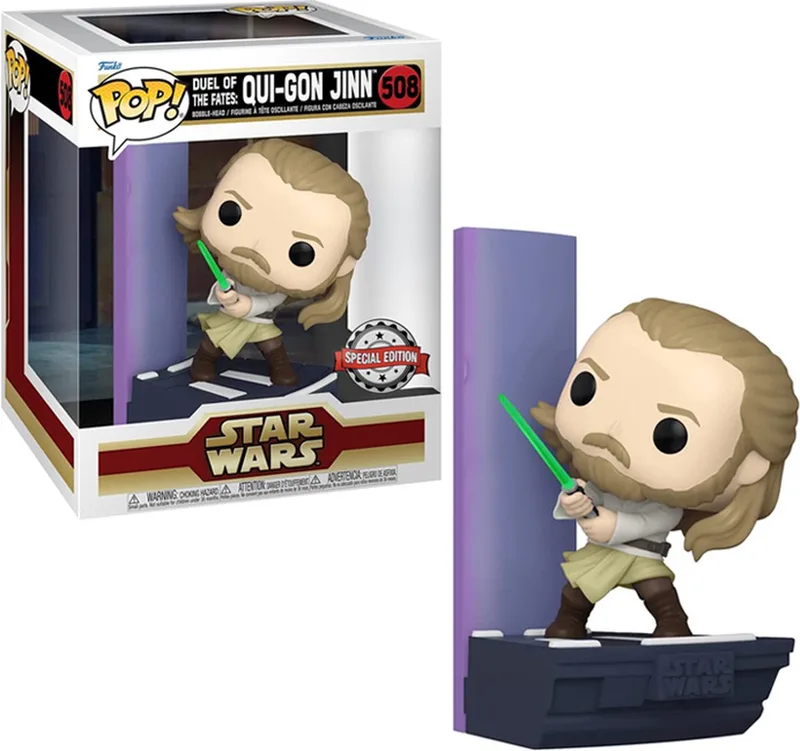 Star Wars Episode I: The Phantom Menace - Qui-Gon Jinn Duel Of The Fates Deluxe Exclusive van Funko in Meerkleurig – productfoto