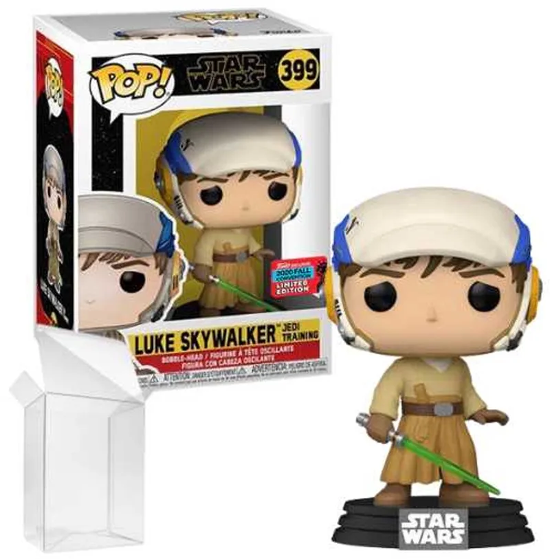 Star Wars - Luke Skywalker Jedi Training #399 Fall Convention Exclusive van Funko in Beige – productfoto