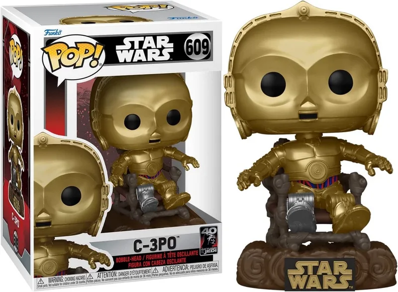 Star Wars - Return Of The Jedi 40th Anniversary POP! C3PO In Chair 9 cm Verzamelfiguur van Funko in Multicolours – productfoto