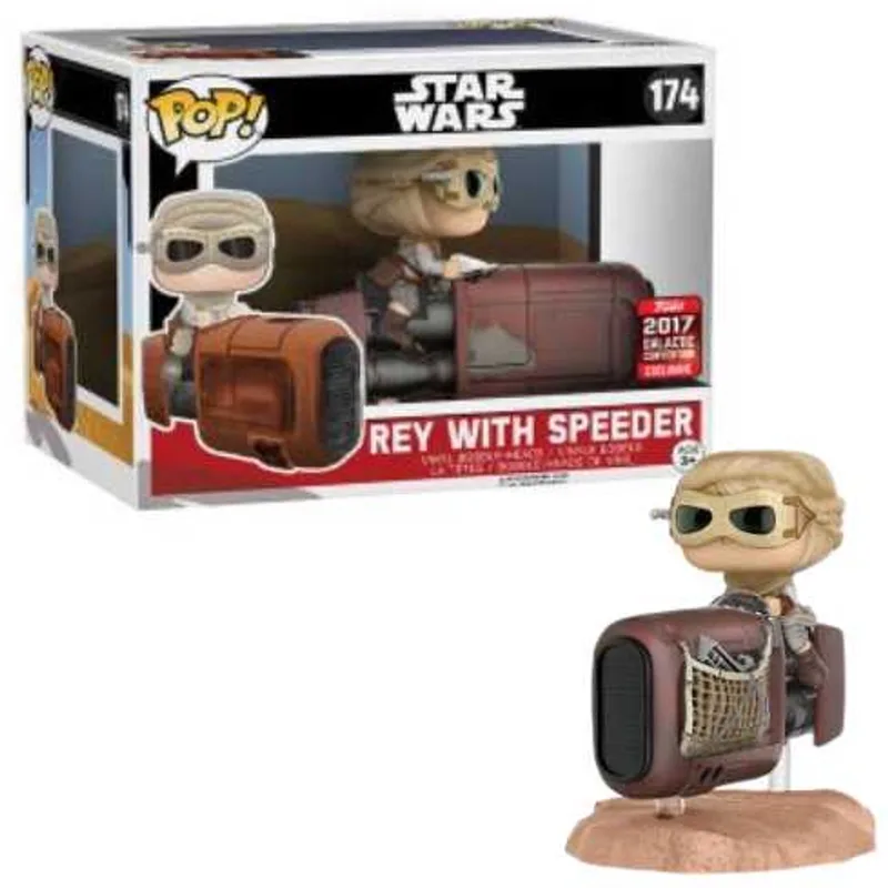Star Wars: Rey with Speeder #174 2017 Galactic Convention [Box conditie 6.5/10] by Funko – product photo