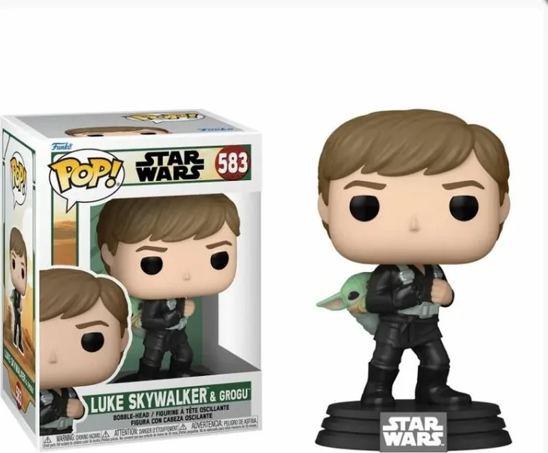 Star Wars: The Book of Boba Fett - Luke Skywalker & Grogu Funko Pop #583 van Funko in Meerkleurig – productfoto