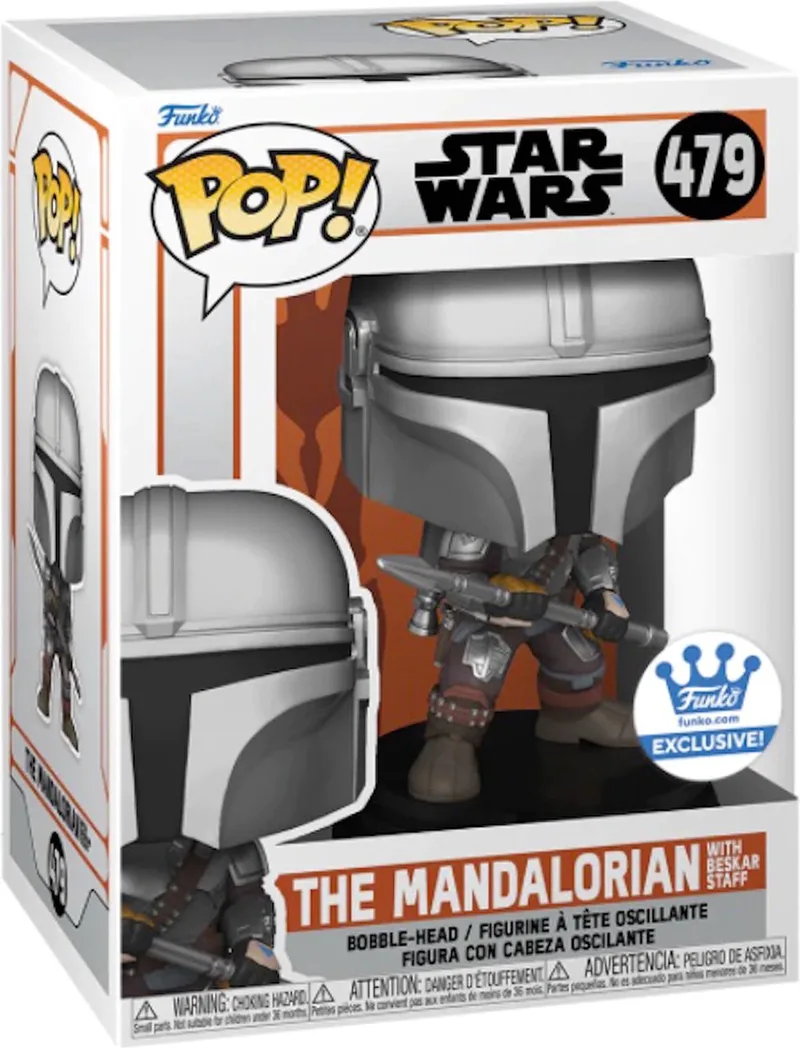 Star Wars The Mandalorian with Beskar Staff Exclusive 479 van Funko in Meerkleurig – productfoto