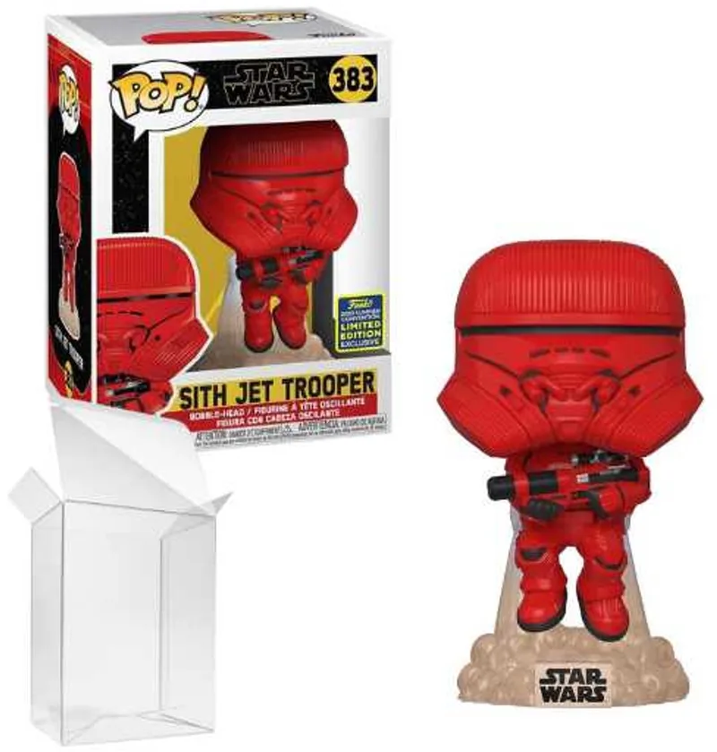 Star Wars - The Rise of Skywalker Sith Jet Trooper #383 [2020 Summer Convention Exclusive] van Funko in Rood – productfoto