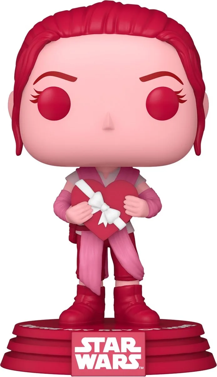 Star Wars Verzamelfiguur Valentines POP! Star Wars Rey 9 cm by Funko in Pink – product photo