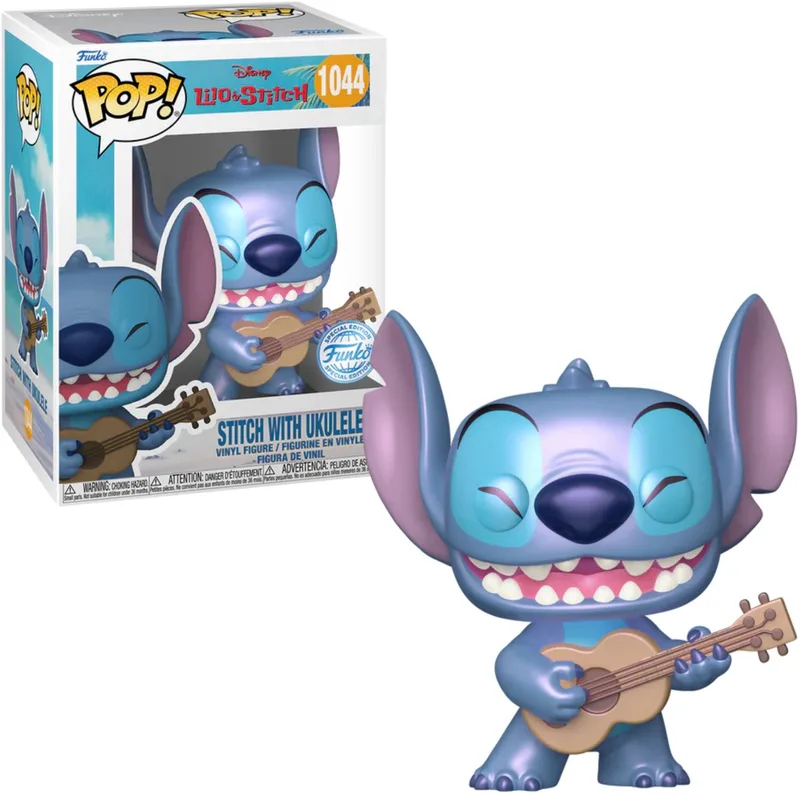 STITCH WITH UKULELE (PEARLESCENT) 1044 LILO AND STITCH Exclusive van Funko in Meerkleurig – productfoto