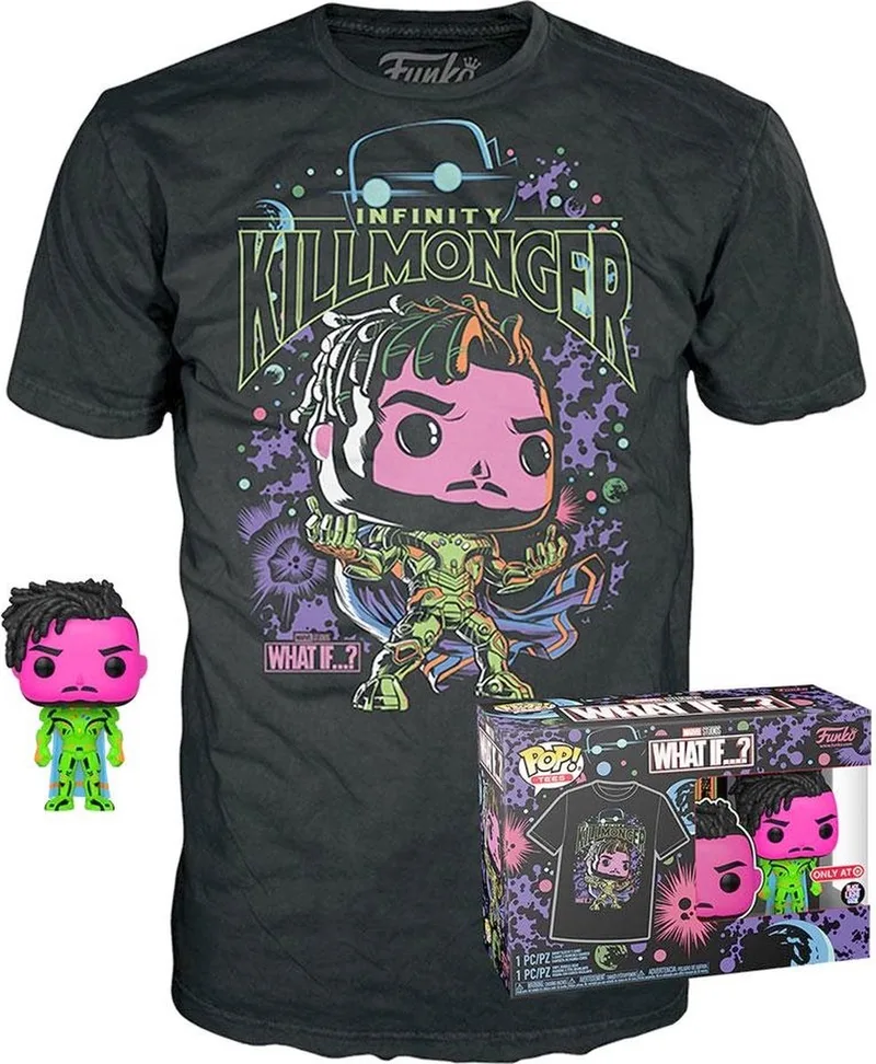 & Tee Box: Marvel Studios - Infinity Killmonger L by Funko in Black – product photo