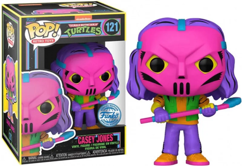 Teenage Mutant Ninja Turtles (1987) - Casey Jones Blacklight Exclusive van Funko in Meerkleurig – productfoto
