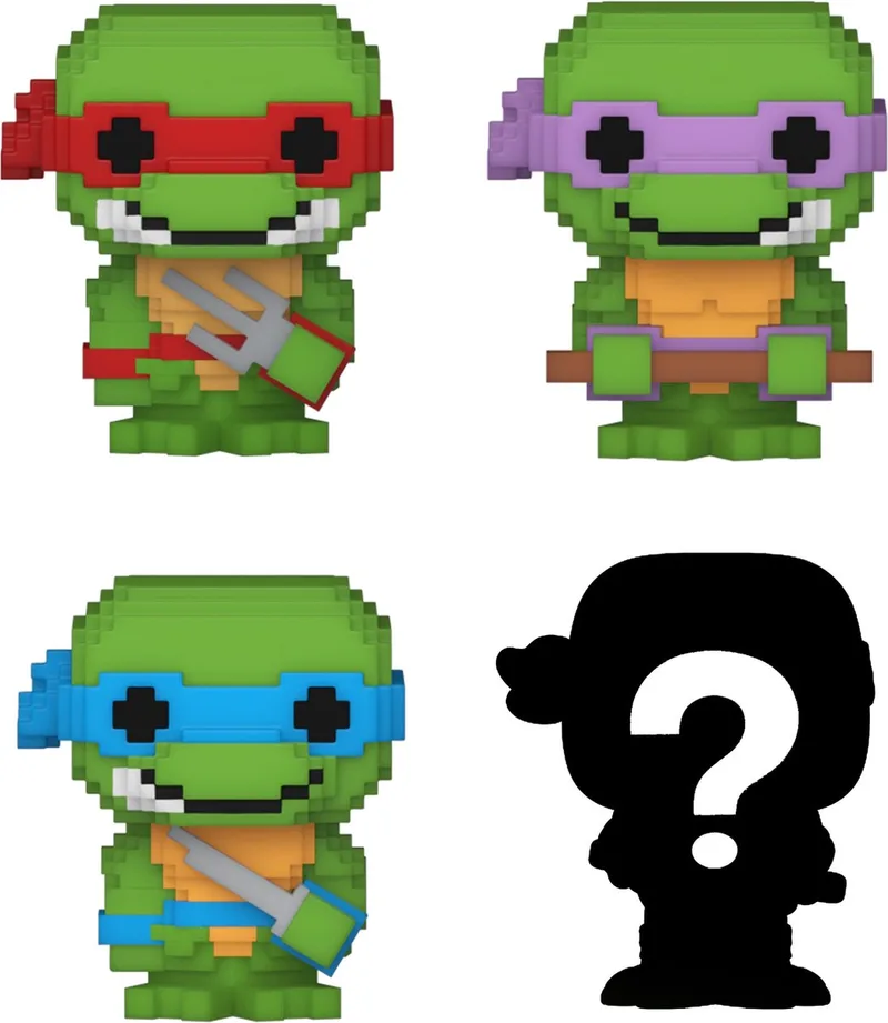 Teenage Mutant Ninja Turtles - Bitty POP! 4-Pack 8-Bit 2,5 cm Verzamelfiguur van Funko in Multicolours – productfoto