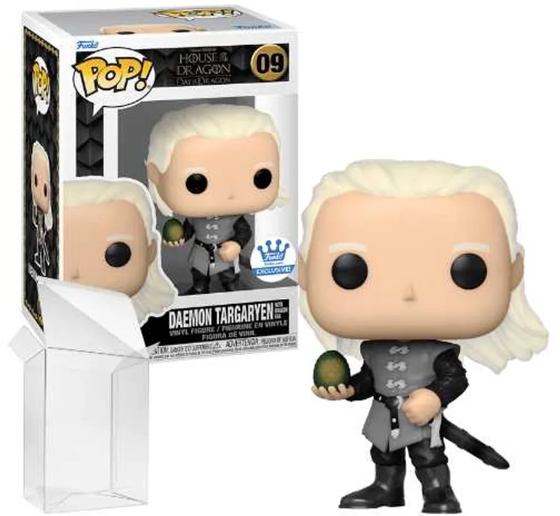 Television: House of the Dragon - Daemon Targaryen with Dragon Egg #09 Funko Shop Exclusive van Funko in Grijs – productfoto
