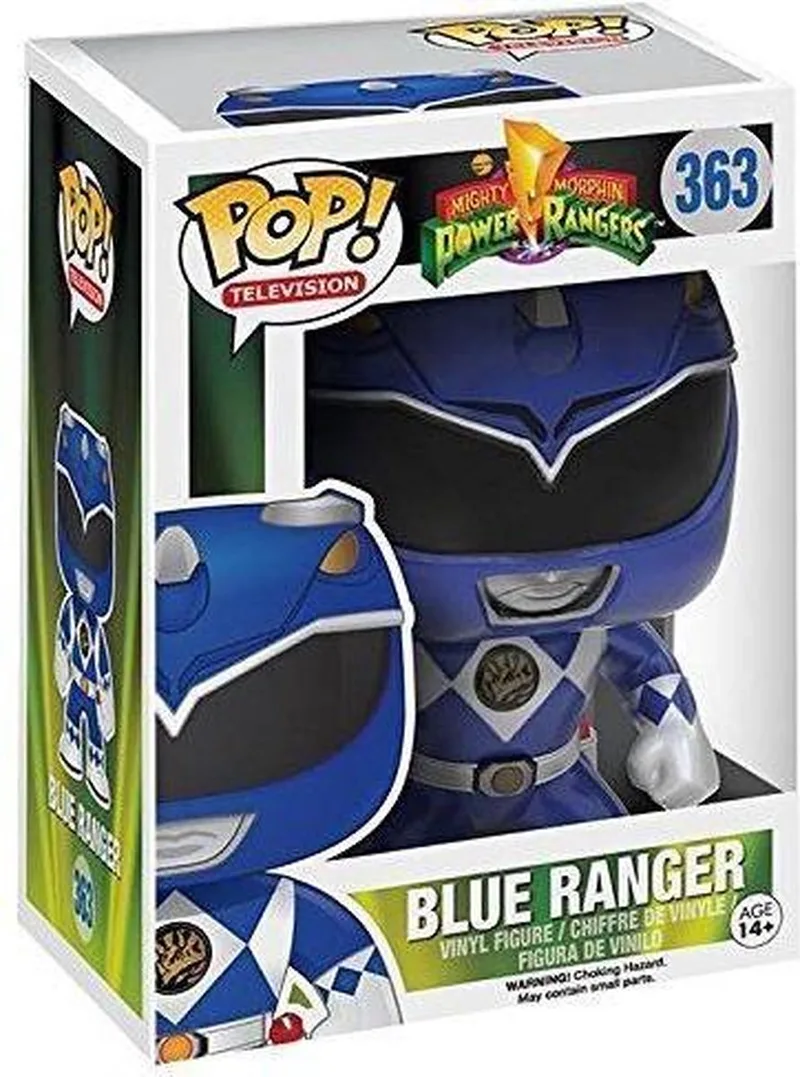 Television: Mighty Morphin Power Rangers - Blue Ranger Metallic #363 Gamestop Exclusive van Funko in Blauw – productfoto